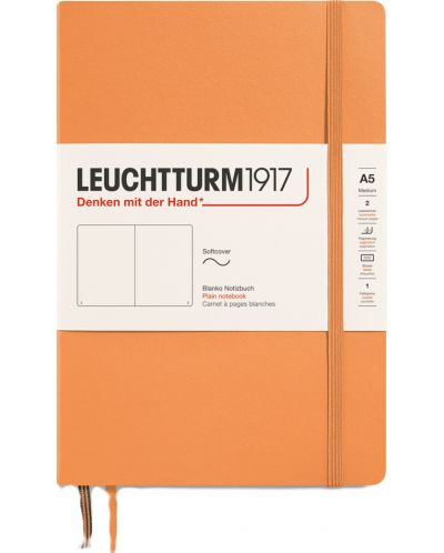 Σημειωματάριο Leuchtturm1917 New Colours - А5, λευκές σελίδες, Apricot - 1