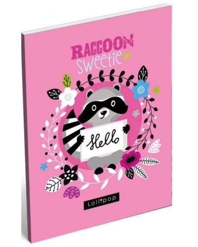 Σημειωματάριο  А7 Lizzy Card - Lollipop Raccoon Sweetie - 1