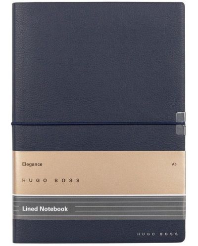 Σημειωματάριο Hugo Boss Elegance Storyline - A5, σελίδες με γραμμές, σκούρο μπλε - 1