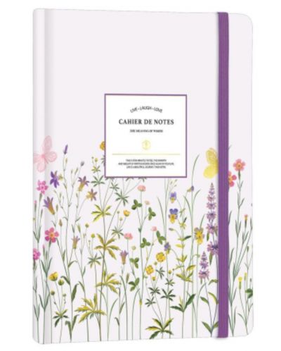 Σημειωματάριο Victoria's Journals Florals - Ανοιχτό μωβ, σκληρό εξώφυλλο, διακεκομμένες σελίδες, A5 - 1