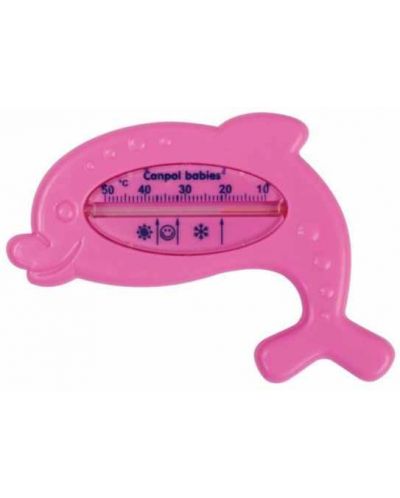 Θερμόμετρο μπάνιου Canpol - Δελφίνι, ροζ - 1