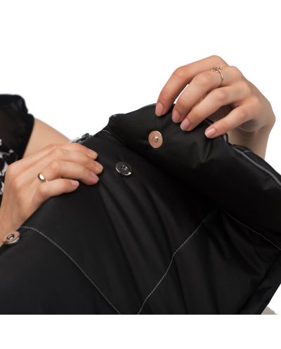DoRechi Καθολικός υπνόσακος καροτσιού με μαλλί προβάτου Trend  μαύρο - 7