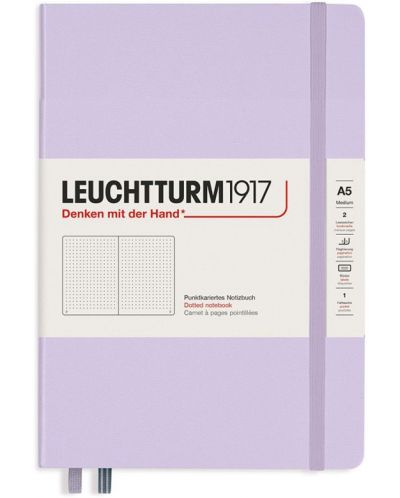 Σημειωματάριο Leuchtturm1917 - Medium A5,διακεκομμένες σελίδες,Lilac - 1