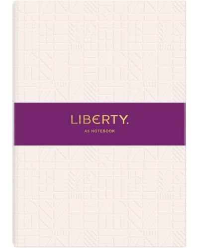 Σημειωματάριο Liberty Tudor - A5, κρέμα, ανάγλυφο - 1