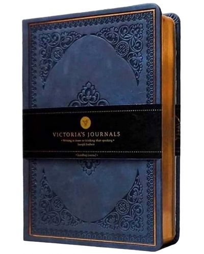 Σημειωματάριο   Victoria's Journals Old Book - В6, σκούρο μπλε - 1