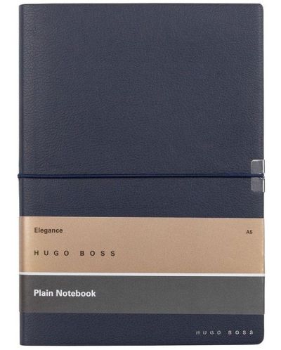 Σημειωματάριο Hugo Boss Elegance Storyline - A5,  λευκά φύλλα, σκούρο μπλε - 1