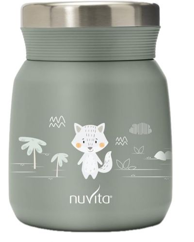 Θέρμο κουτί φαγητού Nuvita - 300 ml, Sage Green - 1