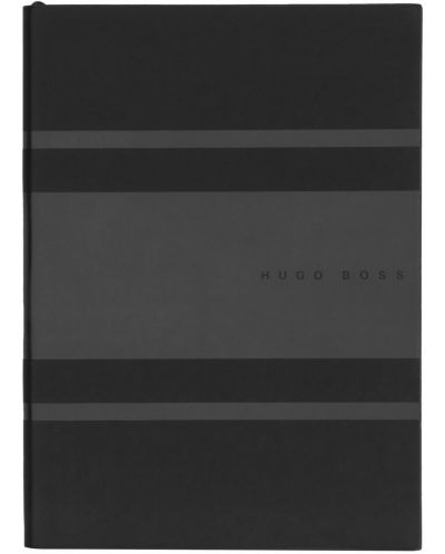 Σημειωματάριο Hugo Boss Gear Matrix - A5, διακεκομμένες σελίδες, μαύρο - 1