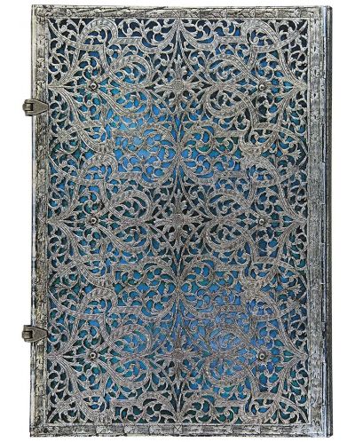 Σημειωματάριο Paperblanks Silver Filigree - Maya Blue, Ultra, 120 φύλλα - 1