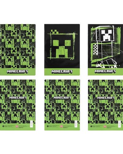 Τετράδιο Panini Minecraft - Green, А4, 40 φύλλα, φαρδιές γραμμές , ποικιλία - 1