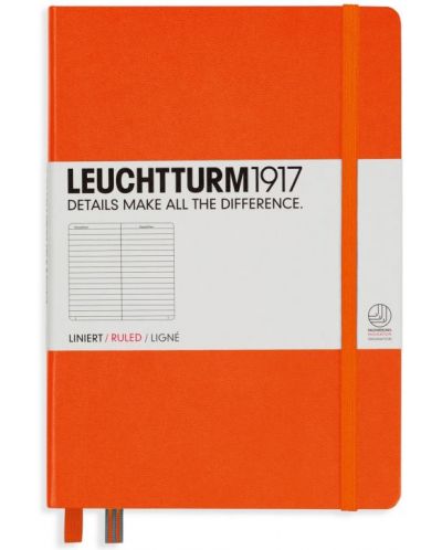 Σημειωματάριο  Leuchtturm1917 - А5, με γραμμές,Orange - 1