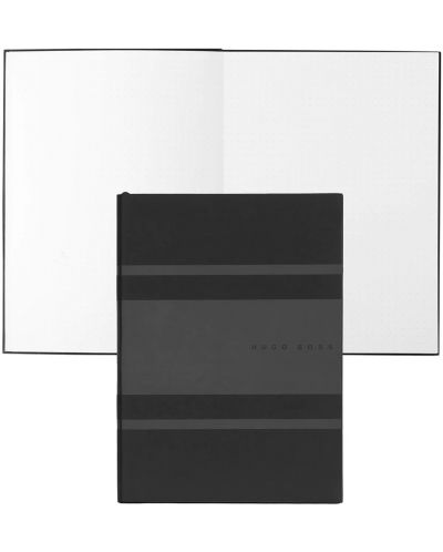 Σημειωματάριο Hugo Boss Gear Matrix - A5, διακεκομμένες σελίδες, μαύρο - 3