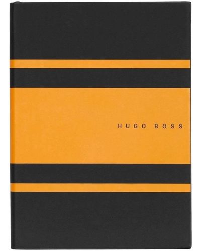 Σημειωματάριο Hugo Boss Gear Matrix - A5, σελίδες με γραμμές, κίτρινο - 1