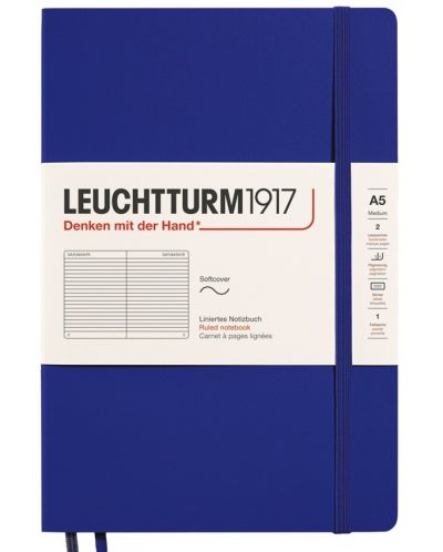 Σημειωματάριο Leuchtturm1917 New Colours - А5, lined, Ink,  χαρτόδετο - 1
