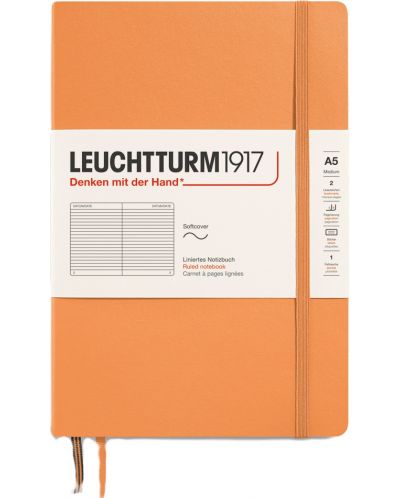 Σημειωματάριο Leuchtturm1917 New Colours - А5, lined, Apricot - 1