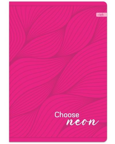 Τετράδιο Lastva Neon - А5, 52 φύλλα, φαρδιές σειρές, με 2 πλαίσια, ποικιλία - 1