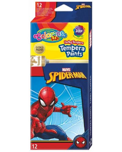Χρώματα τέμπερας  Colorino Marvel Spider-Man, 12 χρώματα, 20 ml - 1