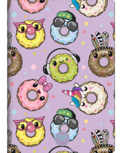 Τετράδιο Cool Pack Happy Donuts - А5, φαρδιές γραμμές, 60 φύλλα - 1