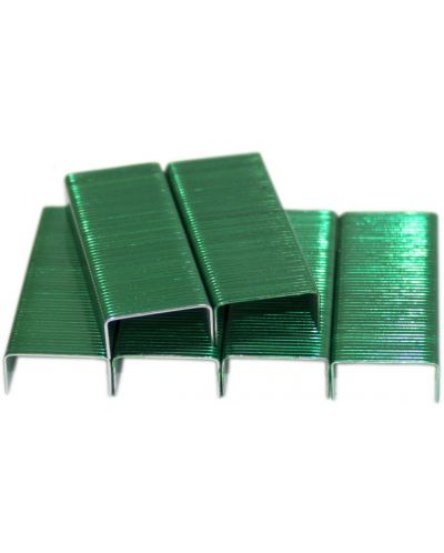 Σύρματα για συρραπτικό Kangaro - №10, πράσινα, 1000 τεμάχια - 1