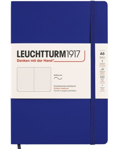 Σημειωματάριο  Leuchtturm1917 New Colours - А5, με τελίτσες , Ink,  χαρτόδετο - 1
