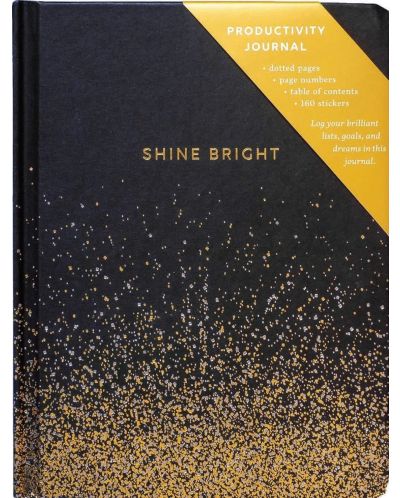 Σημειωματάριο  Chronicle Books Shine Bright - Μαύρο , 96 φύλλα - 1