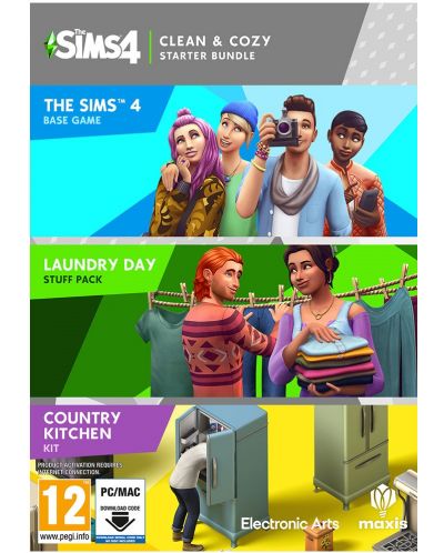 The Sims 4 + Clean and Cozy Starter Bundle Expansion -Κωδικός σε κουτί - 1