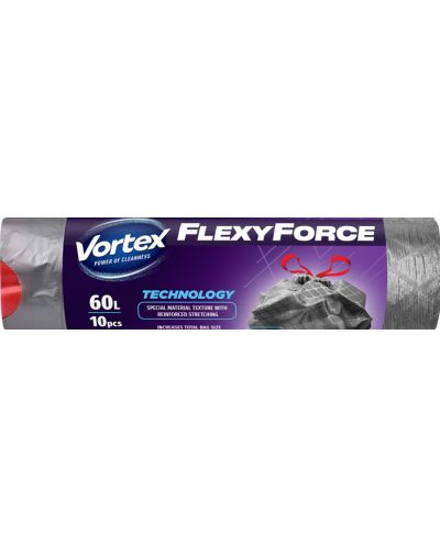 Σακούλες απορριμμάτων  Vortex - Flexy Force, 60 l, 10 τεμάχια - 1