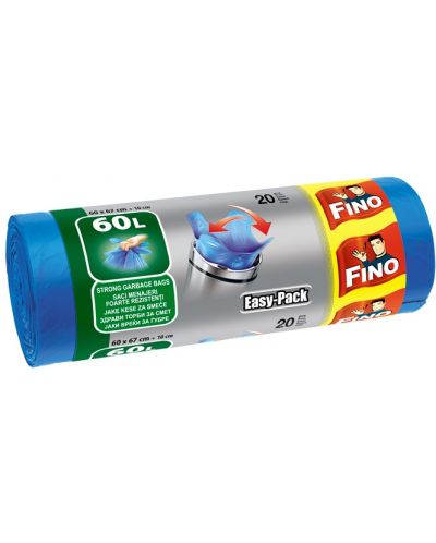 Σακούλες απορριμμάτων  Fino - Easy pack, 60 L,20 τεμάχια, μπλε - 1