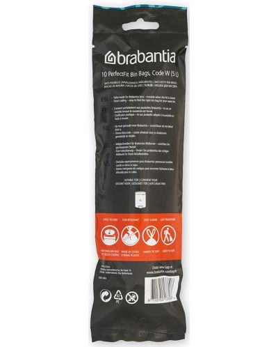Τσάντα κάδου  Brabantia - PerfectFit, μέγεθος W, 5 l, 10 τεμάχια - 2