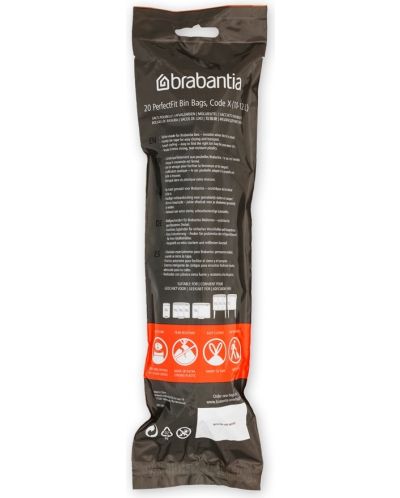 Τσάντα κάδου Brabantia - PerfectFit, μέγεθος Χ, 10-12 l, 20 τεμάχια - 2