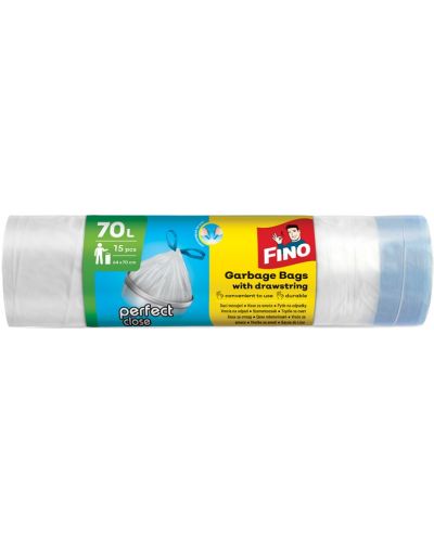 Σακούλες απορριμμάτων  Fino - Color, 70 L, 15 τεμάχια, λευκό - 1