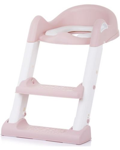 Κάθισμα τουαλέτας με σκάλα  Chipolino - Tippy, ροζ - 1