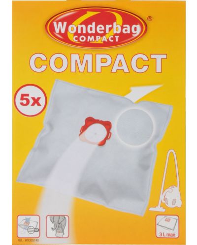 Σακούλα για ηλεκτρική σκούπα Rowenta - Wonderbag Compact, 3 l, λευκή - 3