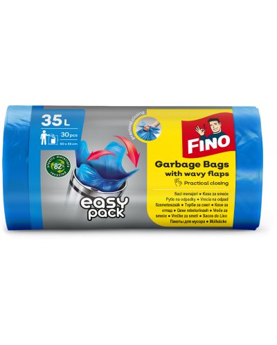 Σακούλες απορριμμάτων Fino - Easy pack, 35 L, 30 τεμάχια, μπλε - 1