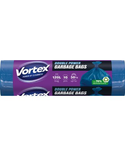 Σακούλες απορριμμάτων  Vortex - Ultra Strong, 120 l, 10 τεμάχια διπλής στρώσης - 1