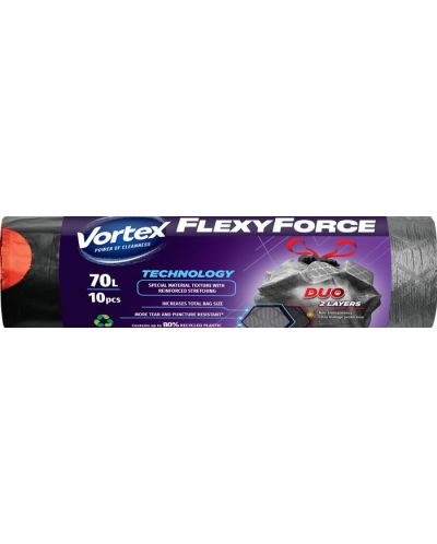 Σακούλες απορριμμάτων   Vortex - Flexy Force, 70 l, 10 τεμάχια - 1