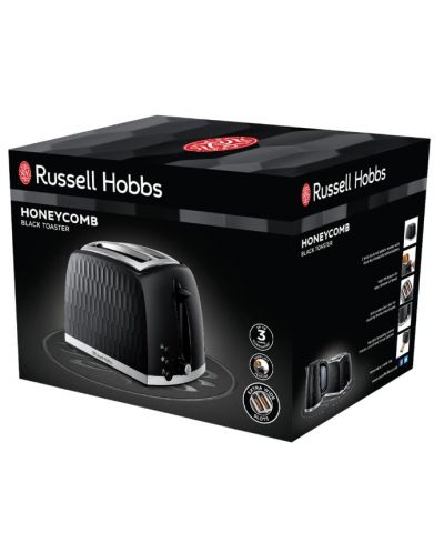 Τοστιέρα  Russell Hobbs - Honeycomb 2S, 850W, 4 επιπέδων,μαύρο - 6