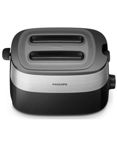 Τοστιέρα Philips - HD2517/90, 830W, με 8 επίπεδα θερμοκρασίας, μαύρο/ασημί - 2