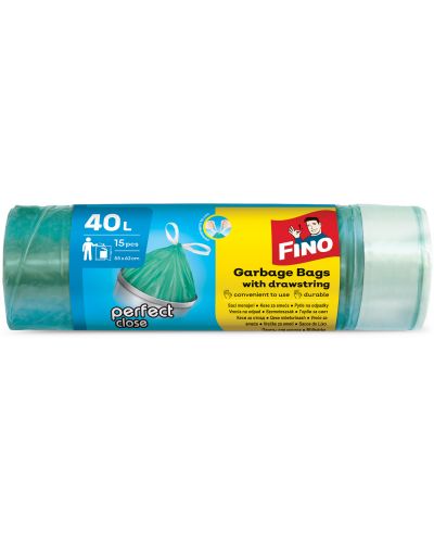 Σακούλες απορριμμάτων Fino - Color, 40 L, 15 τεμάχια, γκρι - 1