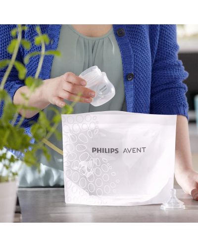 Σακούλες για αποστείρωση σε φούρνο μικροκυμάτων  Philips Avent - 5 τεμάχια - 4