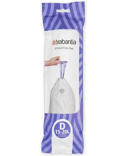 Τσάντα κάδου  Brabantia - PerfectFit, μέγεθος D, 15-20 l, 10 τεμάχια - 1