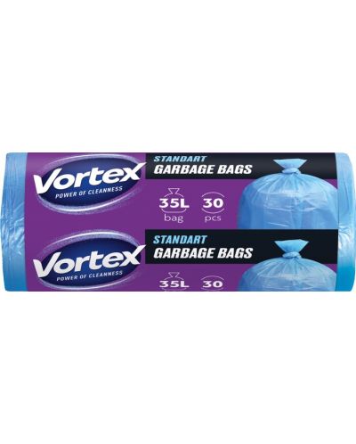 Σακούλες απορριμμάτων Vortex - Standard, 35 l, 30 τεμάχια, μπλε - 1