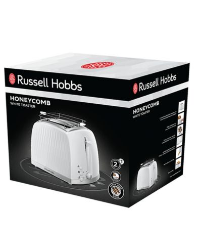 Τοστιέρα Russell Hobbs - Honeycomb 2S, 850W, 4 επιπέδων, λευκό - 8