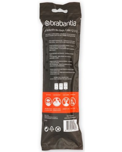Τσάντα κάδου  Brabantia - PerfectFit, μέγεθος V, 3 l, 20 τεμάχια - 2