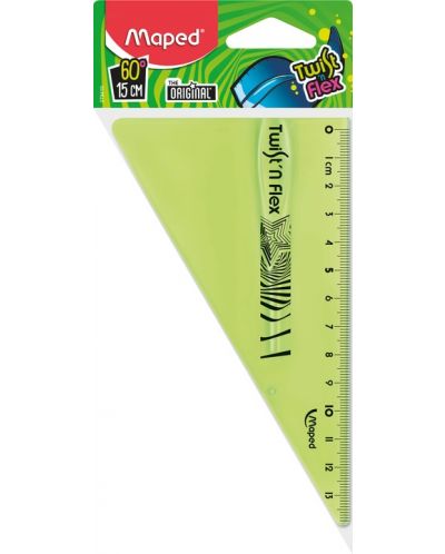 Τρίγωνο Maped Twist'n Flex - 15 cm, πράσινο - 1