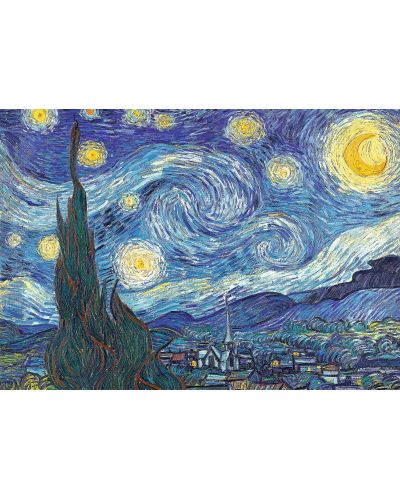 Παζλ Trefl 1000 κομμάτια - Η έναστρη νύχτα, Vincent van Gogh - 1