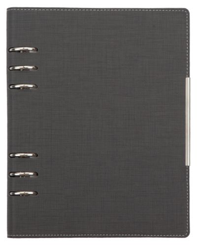 Δερμάτινο σημειωματάριο-ατζέντα Trend А5 - Γραφίτης, με κρίκους και μηχανισμό - 1