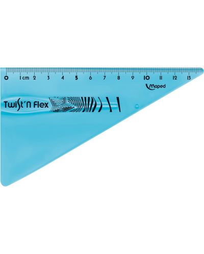 Τρίγωνο Maped Twist'n Flex - 15 cm, μπλε - 2