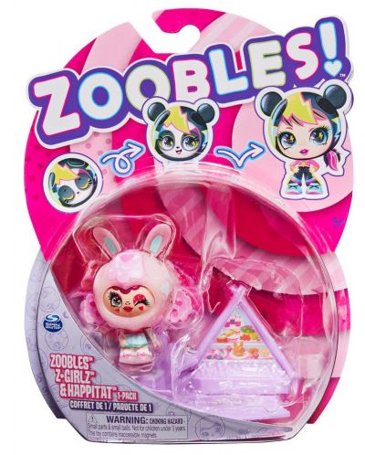 Μεταμορφωτικό μπαλάκι Spin Master Zoobles - Z-Girlz με σπιτάκι, ποικιλία - 3