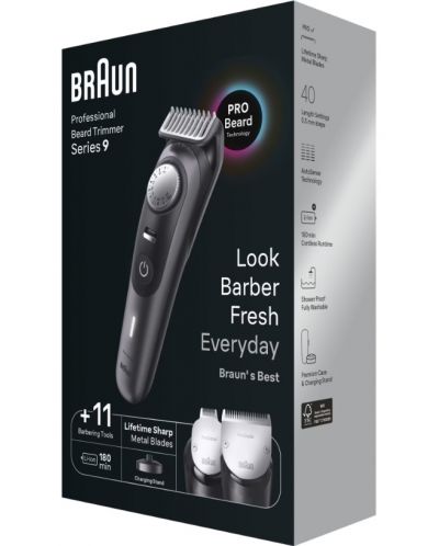 Τρίμερ για γένια και πρόσωπο Braun - BT9441 TITAN,μαύρο - 6